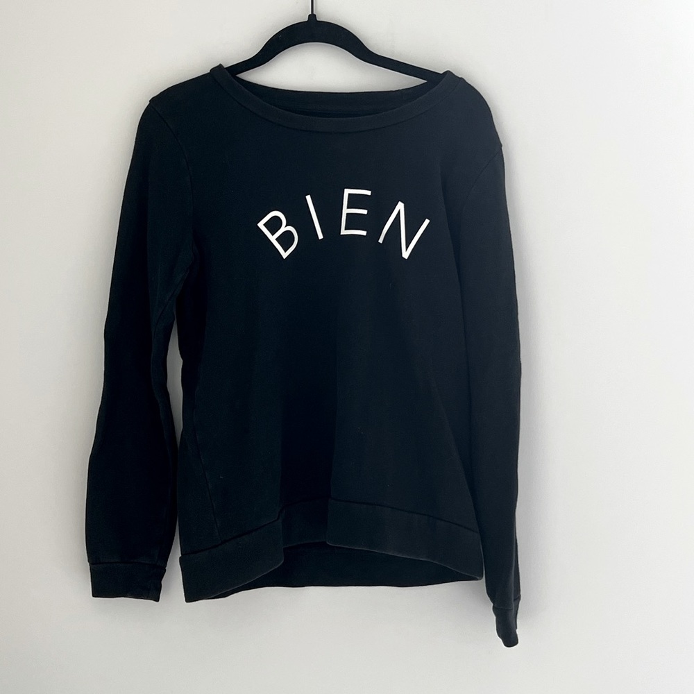 Madewell Black Bien Fait Crewneck Sweater S